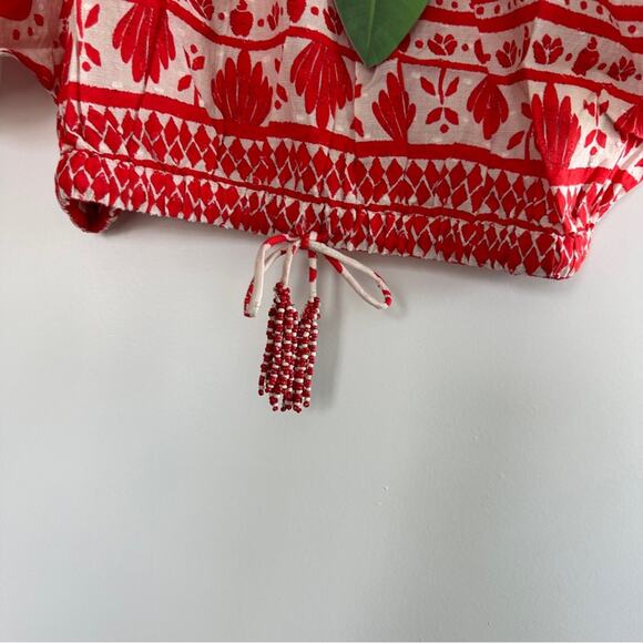 FARM RIO Jungle Flow Floral Cropped Blouse - Picture 7 of 7